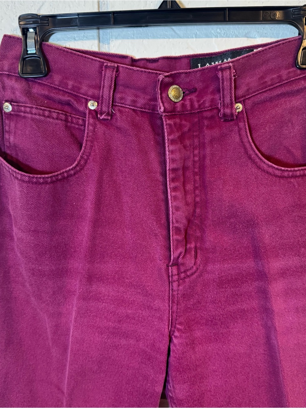 Vintage 90s Lawman Maroon Jeans Womens 26” - Picture 2 of 7